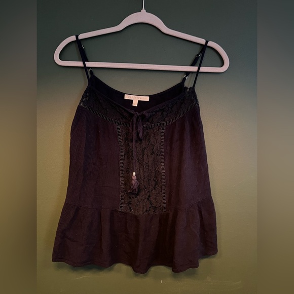 Daniel Rainn Tops - Daniel Rainn Navy Camisole with Lace Detail and Tassel
